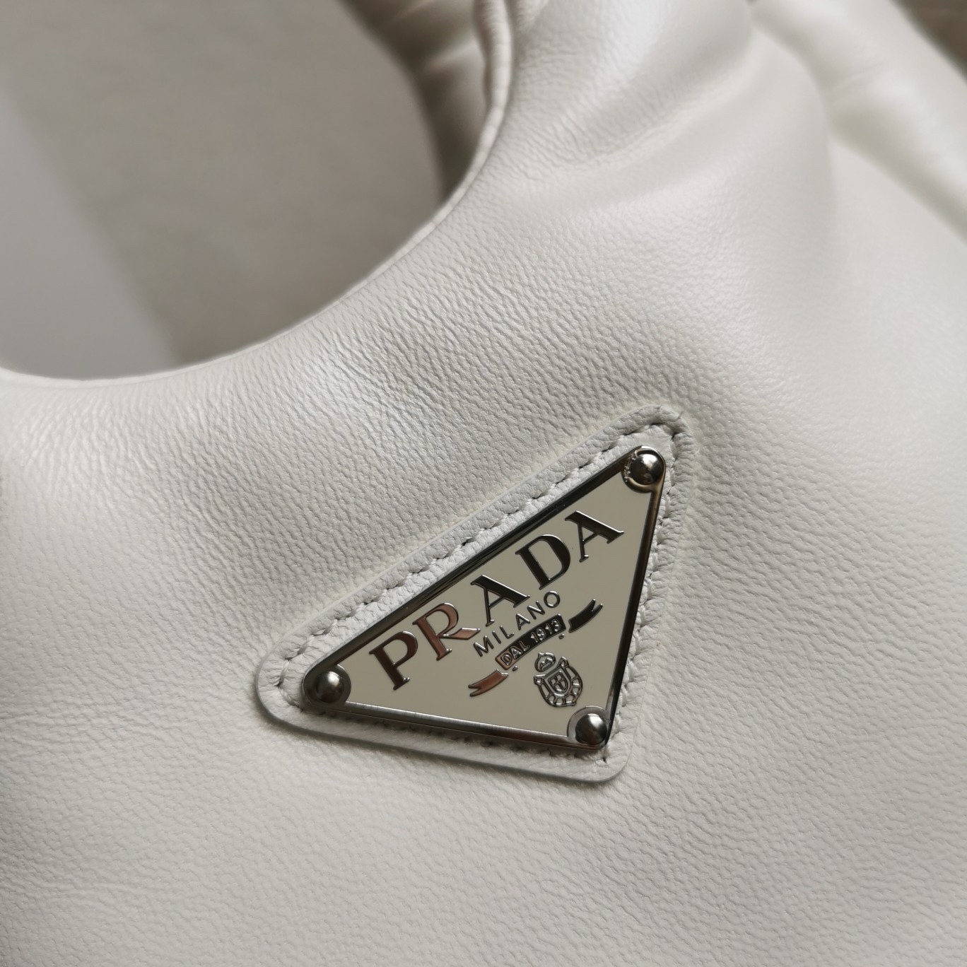 Prada Small Top-handle Bag in White Nappa Leather