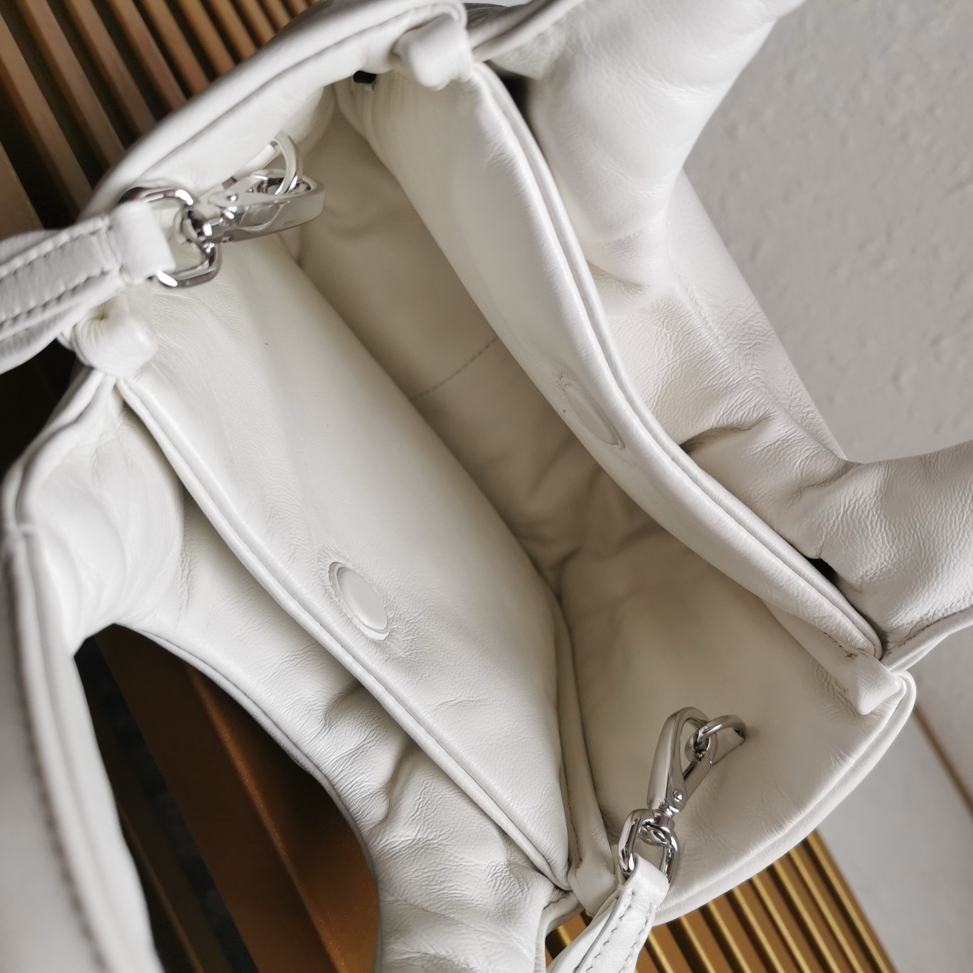 Prada Small Top-handle Bag in White Nappa Leather