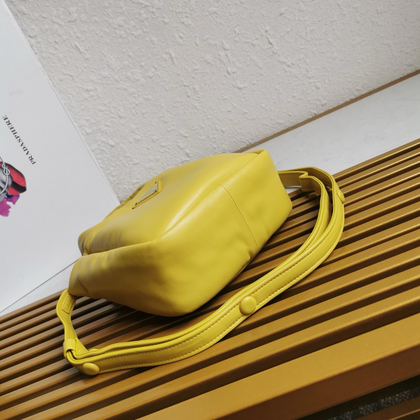 Prada Small Top-handle Bag in Yellow Nappa Leather