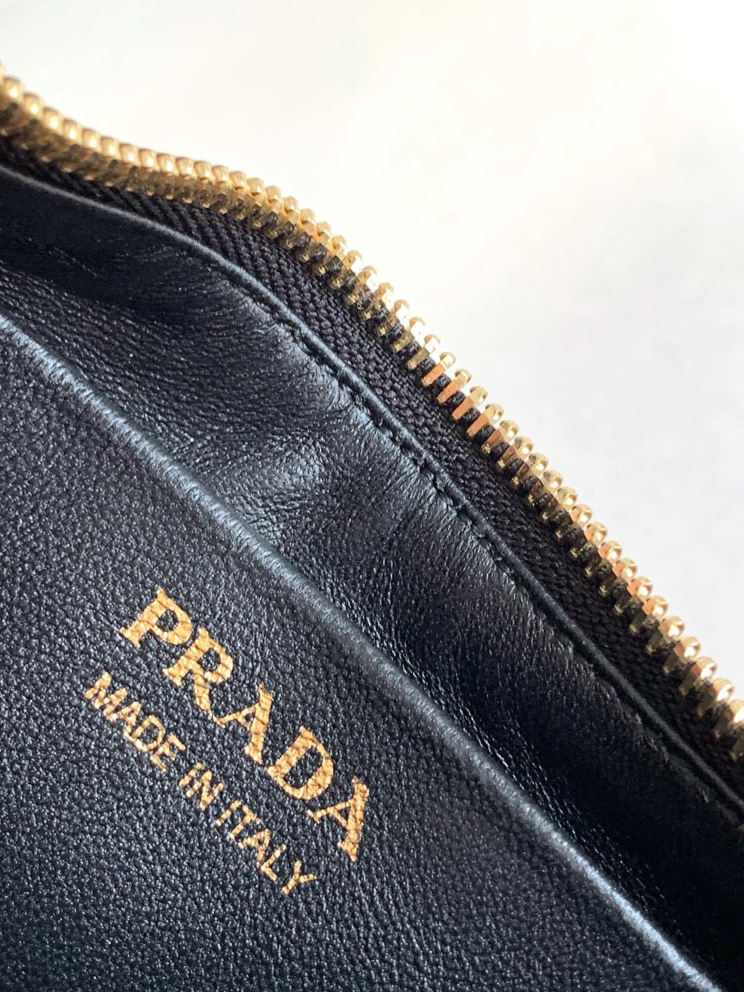 Prada Arque Mini Shoulder Bag in Black Leather