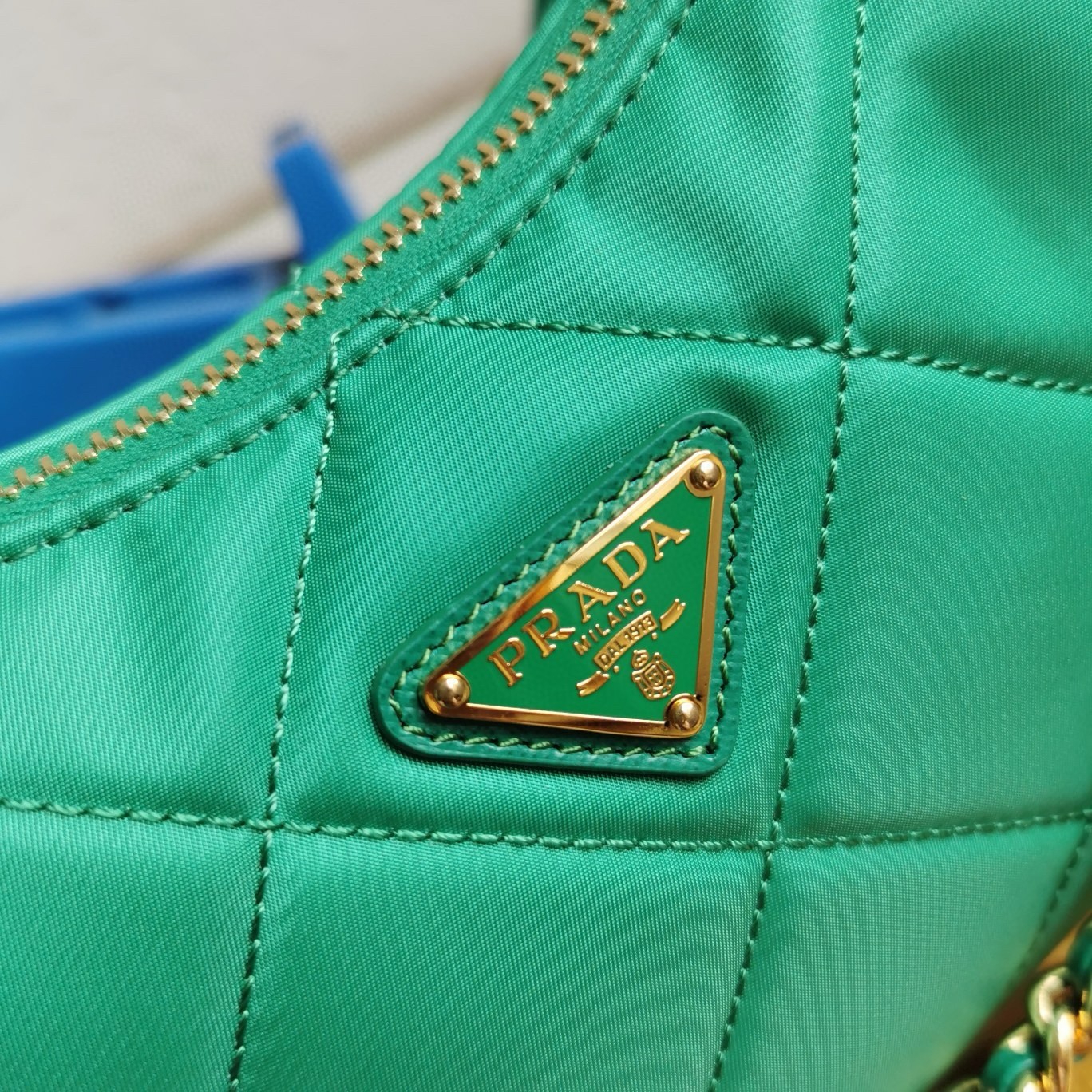 Prada Re-Edition 1995 Chaine Mini Bag in Green Re-Nylon