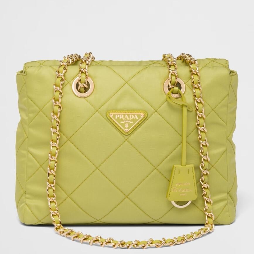 Prada Re-Edition 1995 Tote Bag in Lime Green Re-Nylon