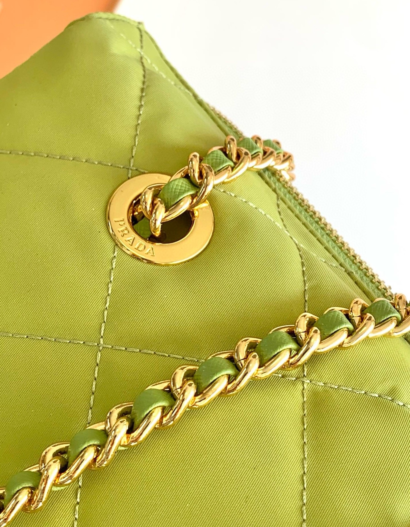 Prada Re-Edition 1995 Tote Bag in Lime Green Re-Nylon