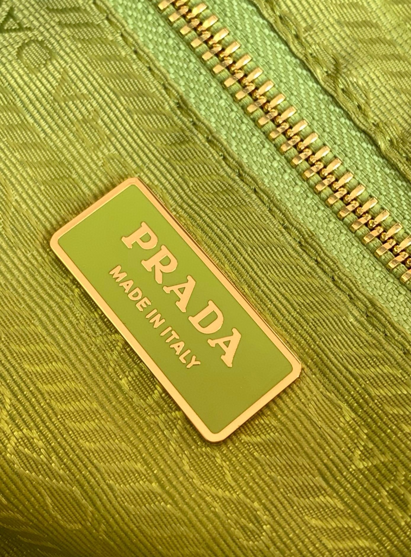 Prada Re-Edition 1995 Tote Bag in Lime Green Re-Nylon