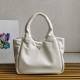 Prada Medium Tote Bag in White Nappa Leather