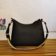 Prada Shoulder Bag in Black Grained Leather