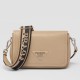 Prada Flap Shoulder Bag in Sand Grained Leather