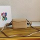 Prada Flap Shoulder Bag in Sand Grained Leather