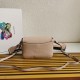 Prada Flap Shoulder Bag in Light Pink Grained Leather