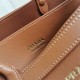 Prada Buckle Medium Bag with Double Belt in Brown Leather