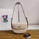 Prada Arque Shoulder Bag with Flap in Beige Leather