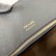 Prada Large Tote Bag in Black Leather with Buckles