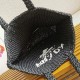 Prada Large Crochet Tote Bag in Black Raffia-effect Yarn