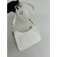 Prada Re-Edition 2005 Crochet Bag in White Raffia