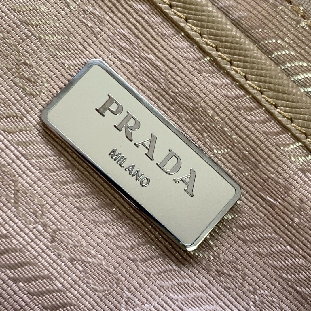 Prada Shoulder Bag with Flap in Beige Re-Nylon