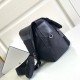 Prada Shoulder Bag with Flap in Black Re-Nylon