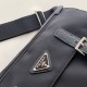 Prada Shoulder Bag with Flap in Black Re-Nylon