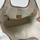 Prada Large Tote Bag in Linen Blend and Leather