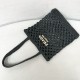 Prada Crochet Tote Bag in Black Raffia-effect Yarn