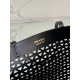 Prada Large Tote Bag in Black Perforated Leather