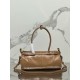 Prada Medium Tote Bag in Brown Soft Leather