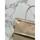 Prada Large Tote Bag in Beige Soft Leather