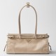 Prada Medium Tote Bag in Beige Soft Leather