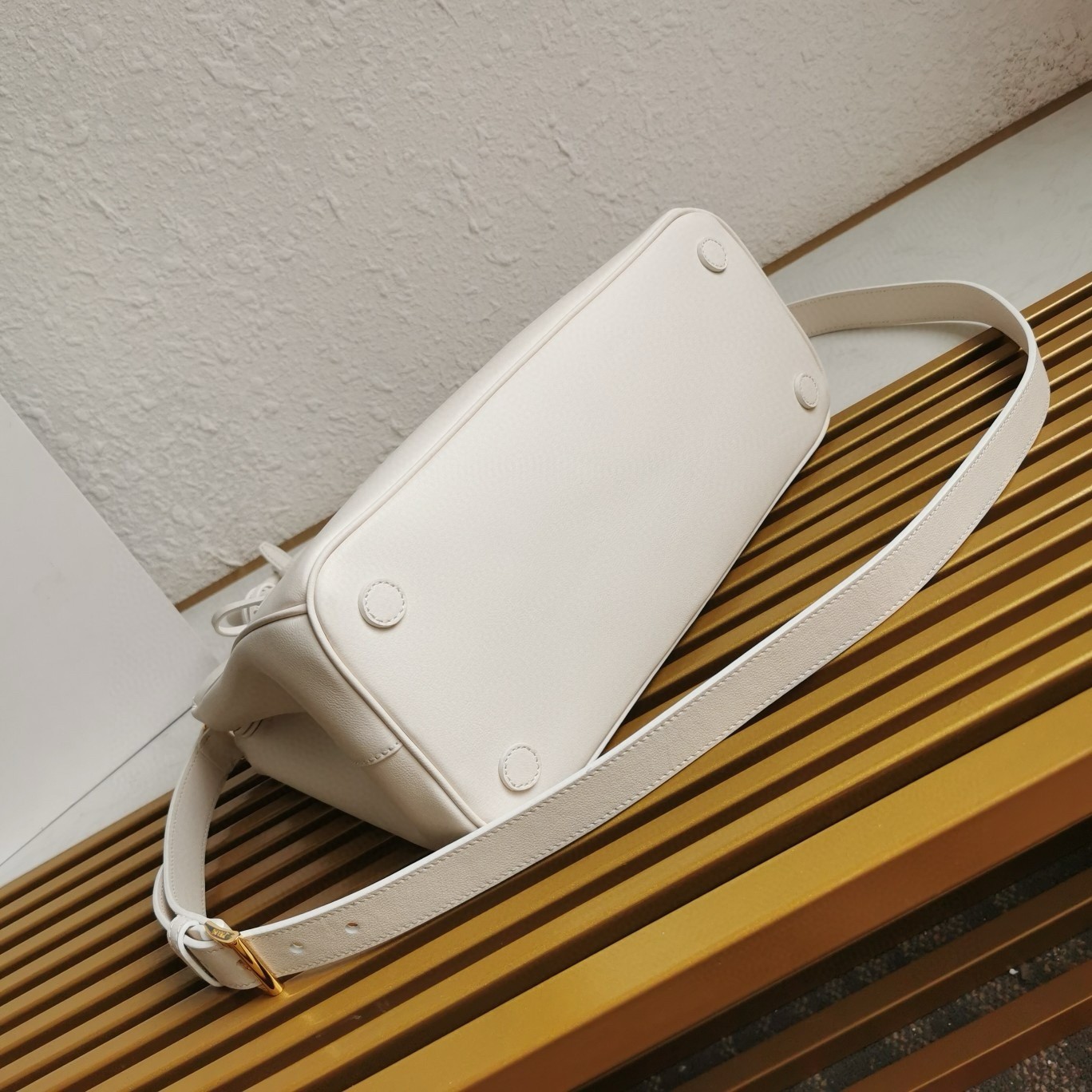 Prada Galleria Large Tote Bag in White Calfskin