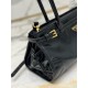 Prada Medium Tote Bag in Black Soft Leather