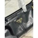 Prada Medium Tote Bag in Black Soft Leather