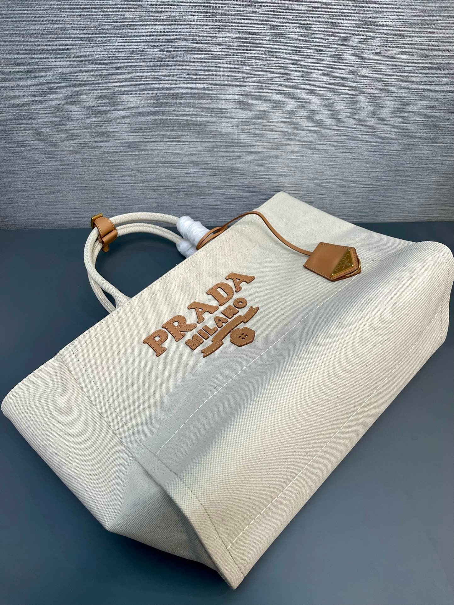 Prada Large Blend Tote Bag in Linen