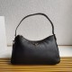 Prada Aimee Large Shoulder Bag in Black Leather