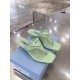 Prada High-heeled Thong Sandals In Aqua Brushed Leather