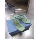 Prada High-heeled Thong Sandals In Aqua Brushed Leather