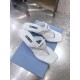 Prada High-heeled Thong Sandals In White Brushed Leather