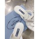 Prada High-heeled Thong Sandals In White Brushed Leather