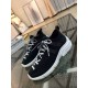 Prada Black Knit Fabric Logo Sneakers