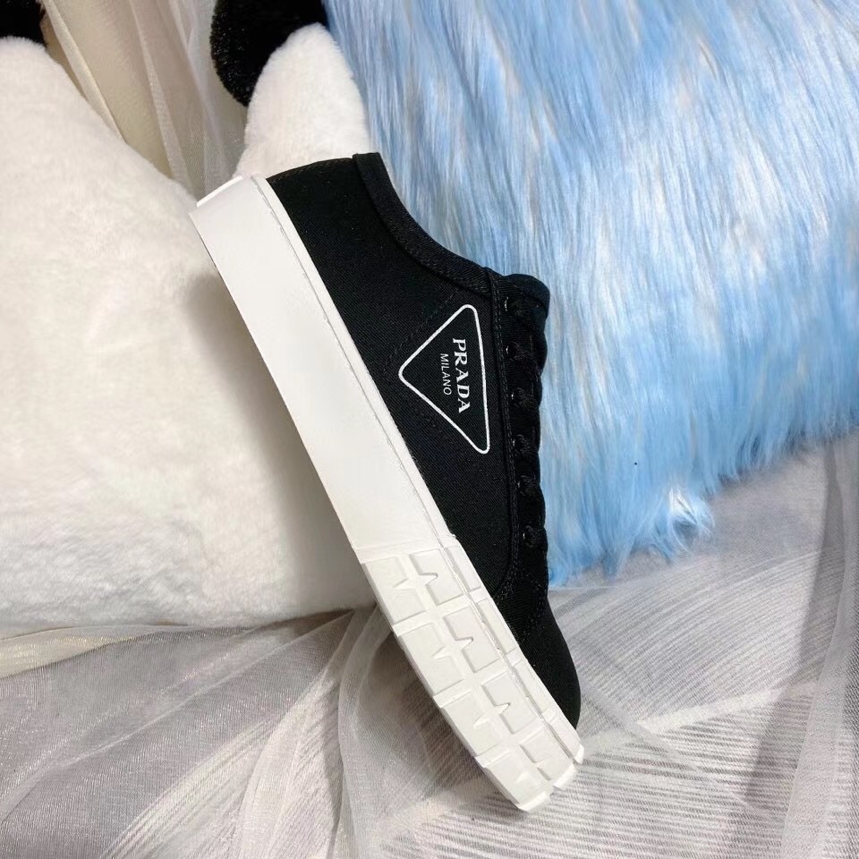 Prada Black Gabardine Fabric Sneakers