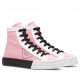 Prada Pink/White Gabardine High-top Sneakers