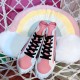 Prada Pink/White Gabardine High-top Sneakers