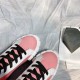 Prada Pink/White Gabardine High-top Sneakers