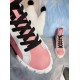 Prada Pink/White Gabardine High-top Sneakers