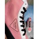 Prada Pink/White Gabardine High-top Sneakers