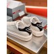 Prada Women's Sneakers With Black Triangle Logo Heel