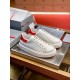 Prada Women's Sneakers With Red Triangle Logo Heel