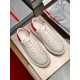 Prada Women's Sneakers With Red Triangle Logo Heel