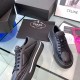 Prada Women's Macro Sneakers In Black Re-Nylon And Leather