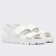 Prada Padded Sandals In White Nappa Leather