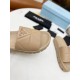 Prada Women's Slides In Beige Quilted Nappa Leather