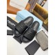 Prada Women's Slides In Black Quilted Nappa Leather